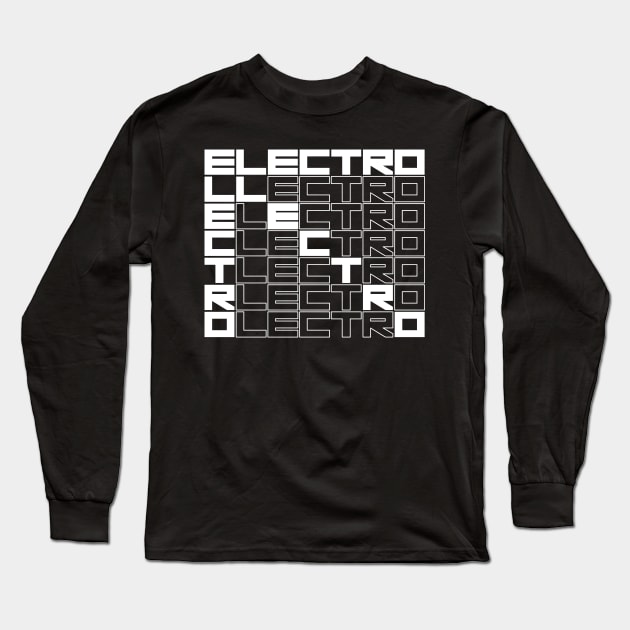 ELECTRO bold text design Long Sleeve T-Shirt by lkn